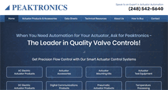 Desktop Screenshot of peaktronics.com