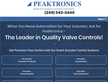 Tablet Screenshot of peaktronics.com